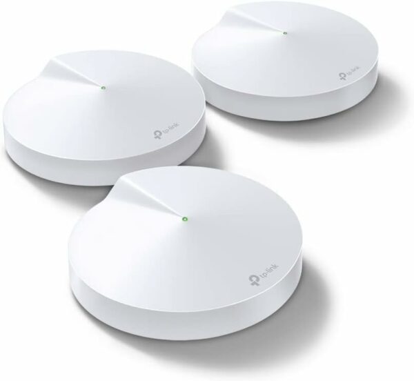 TP-Link Deco M5 Wifi Mesh, Pacchetto da 3 Unità Fino a 500 ㎡, AC1300, per Case su 2 o 3 Piani, Velocità Dual-Band 1267Mbps, Sostituisci Router Tradizionali e Wifi Extender, Compatibile Alexa